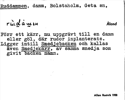 Bild på arkivkortet för arkivposten Ruddammen