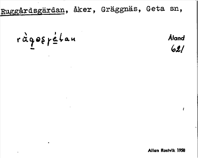 Bild på arkivkortet för arkivposten Ruggårdsgärdan