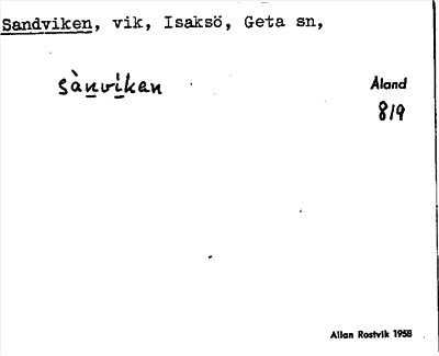 Bild på arkivkortet för arkivposten Sandviken