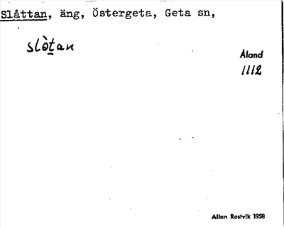Bild på arkivkortet för arkivposten Slåttan