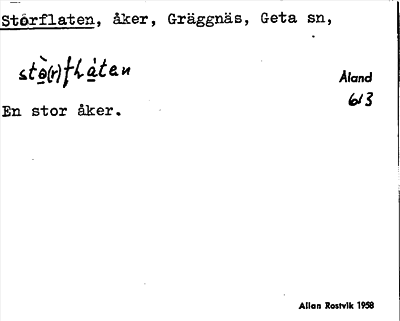 Bild på arkivkortet för arkivposten Storflaten