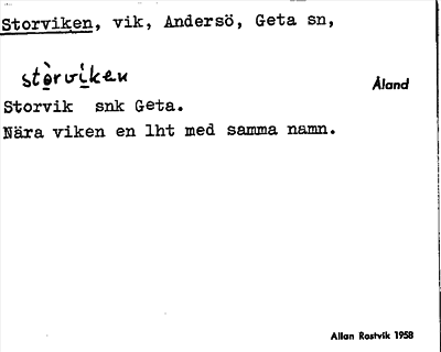 Bild på arkivkortet för arkivposten Storviken