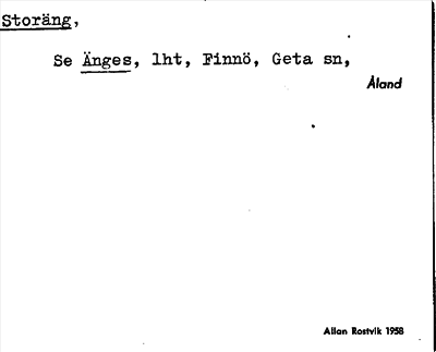 Bild på arkivkortet för arkivposten Storäng, se Änges