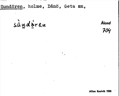 Bild på arkivkortet för arkivposten Sundören