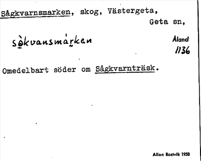 Bild på arkivkortet för arkivposten Sågkvarnsmarken