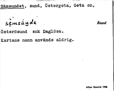 Bild på arkivkortet för arkivposten Sämsundet