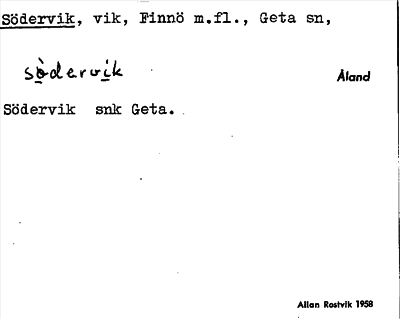 Bild på arkivkortet för arkivposten Södervik