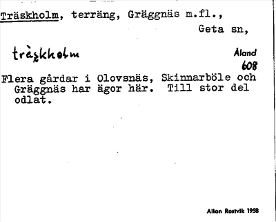 Bild på arkivkortet för arkivposten Träskholm