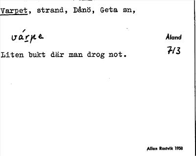 Bild på arkivkortet för arkivposten Varpet