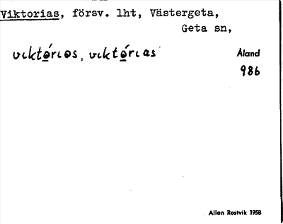 Bild på arkivkortet för arkivposten Viktorias