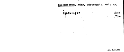 Bild på arkivkortet för arkivposten Ängesmossen