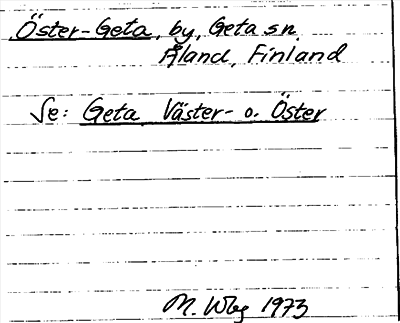 Bild på arkivkortet för arkivposten Öster-Geta
