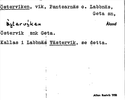 Bild på arkivkortet för arkivposten Österviken