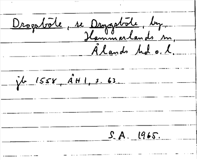 Bild på arkivkortet för arkivposten Drogsböle, se Drygsböle