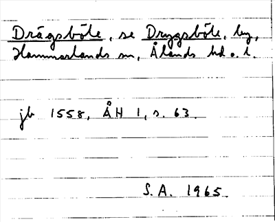 Bild på arkivkortet för arkivposten Drägsböle, se Drygsböle