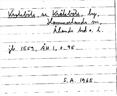 Bild på arkivkortet för arkivposten Krokböle, se Kråkböle