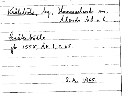 Bild på arkivkortet för arkivposten Kråkböle