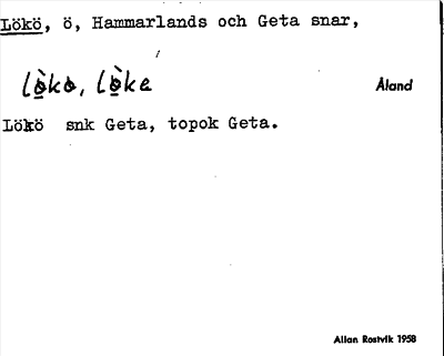 Bild på arkivkortet för arkivposten Lökö