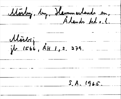 Bild på arkivkortet för arkivposten Mörby