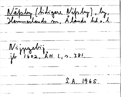 Bild på arkivkortet för arkivposten Näfsby
