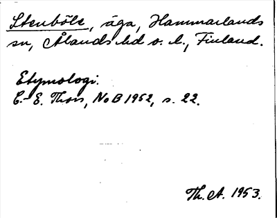Bild på arkivkortet för arkivposten Stenböle
