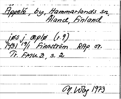 Bild på arkivkortet för arkivposten Äppelö