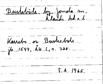 Bild på arkivkortet för arkivposten Buskböle