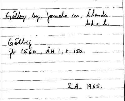 Bild på arkivkortet för arkivposten Gölby