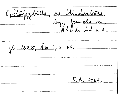 Bild på arkivkortet för arkivposten Gölöffzbölle, se Hindersböle