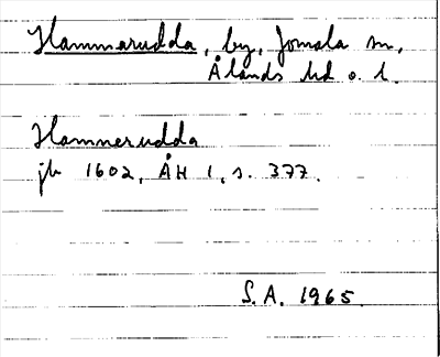 Bild på arkivkortet för arkivposten Hammarudda