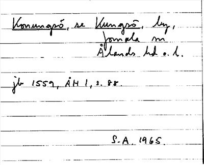 Bild på arkivkortet för arkivposten Konungsö, se Kungsö