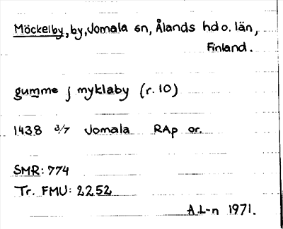 Bild på arkivkortet för arkivposten Möckelby