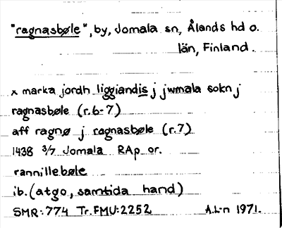 Bild på arkivkortet för arkivposten »ragnasbøle»