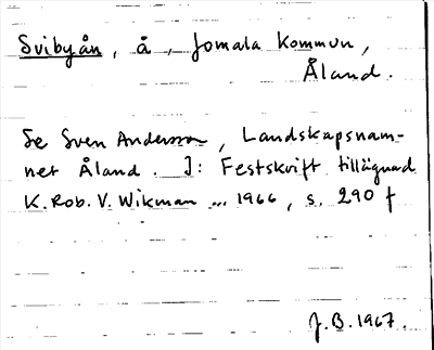 Bild på arkivkortet för arkivposten Svibyån