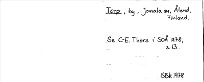 Bild på arkivkortet för arkivposten Torp