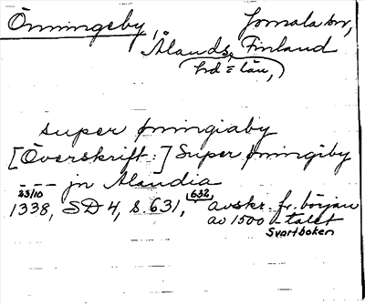 Bild på arkivkortet för arkivposten Önningeby