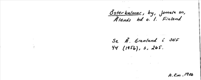 Bild på arkivkortet för arkivposten Österkalmar