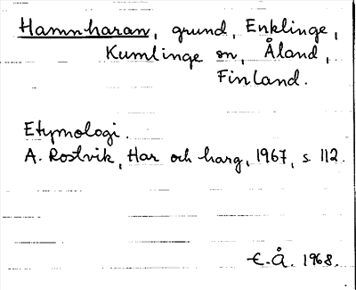 Bild på arkivkortet för arkivposten Hamnharan
