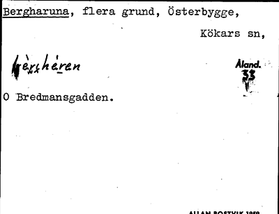 Bild på arkivkortet för arkivposten Bergharuna