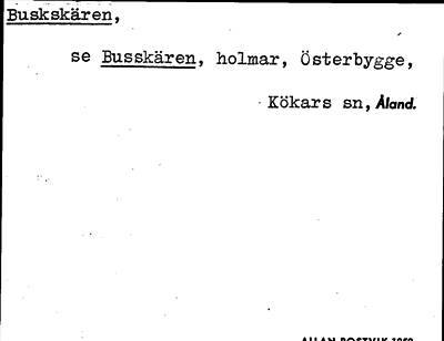 Bild på arkivkortet för arkivposten Buskskären, se Busskären