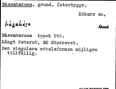 Bild på arkivkortet för arkivposten Bässaharuna