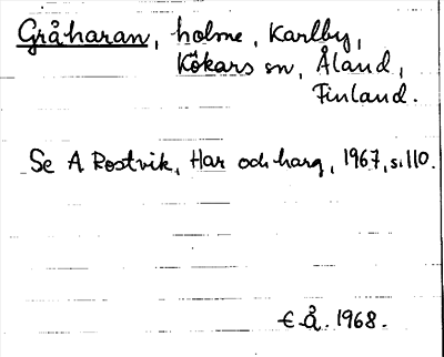 Bild på arkivkortet för arkivposten Gråharan