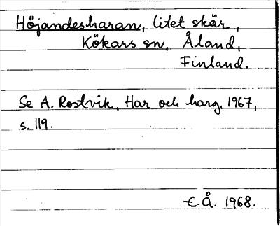 Bild på arkivkortet för arkivposten Höjandesharan
