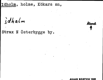 Bild på arkivkortet för arkivposten Idholm