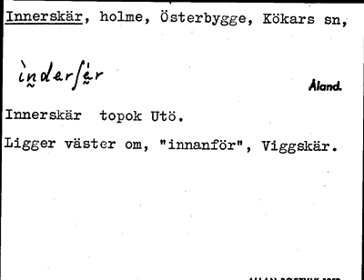 Bild på arkivkortet för arkivposten Innerskär
