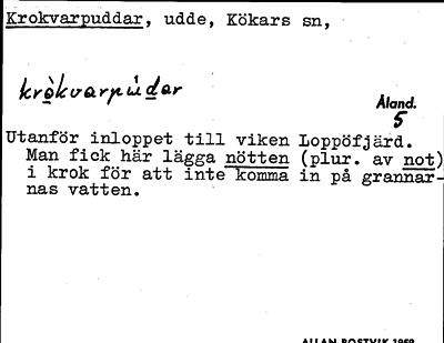 Bild på arkivkortet för arkivposten Krokvarpuddar