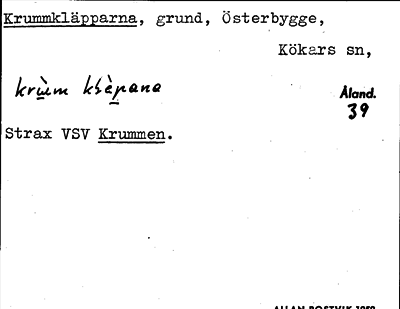 Bild på arkivkortet för arkivposten Krummkläpparna