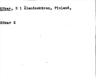 Bild på arkivkortet för arkivposten Kökar