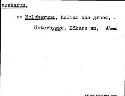 Bild på arkivkortet för arkivposten Mosharun, se Molsharuna