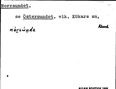 Bild på arkivkortet för arkivposten Norrsundet, se Östersundet